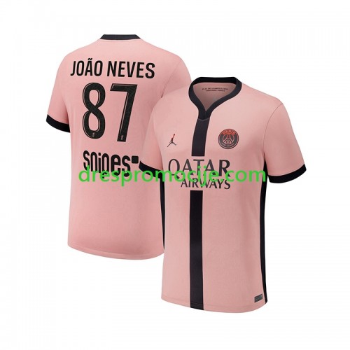 Paris Saint-Germain Joao Neves 87 Dres Treći 2024/2025 Kratkih Rukava Paris Saint-Germain Joao Neves 87 Dres Treći 2024/2025 Kratkih Rukava